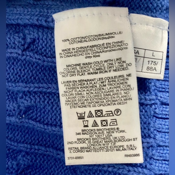 BROOK BROTHERS BEAUTIFUL COTTON CARDIGAN - Picture 5 of 7